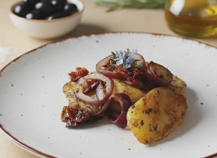 Kartoffeln mit getrockneten Tomaten