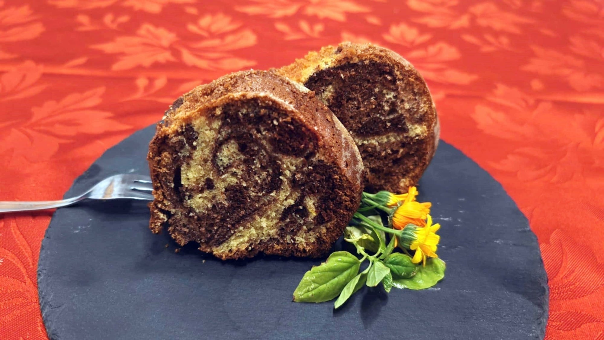 Marmorkuchen mit Olivenöl