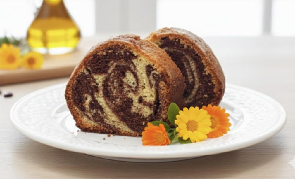 Marmorkuchen mit Olivenöl