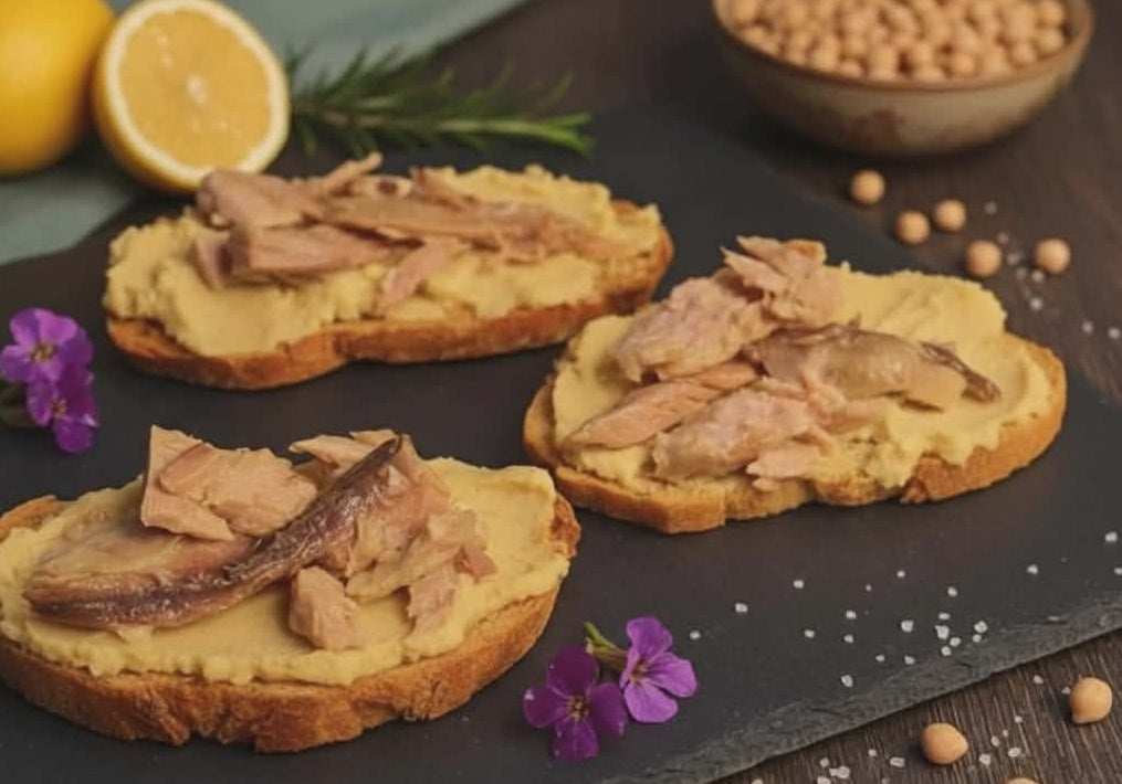 Thunfisch - Kichererbsen - Crostini