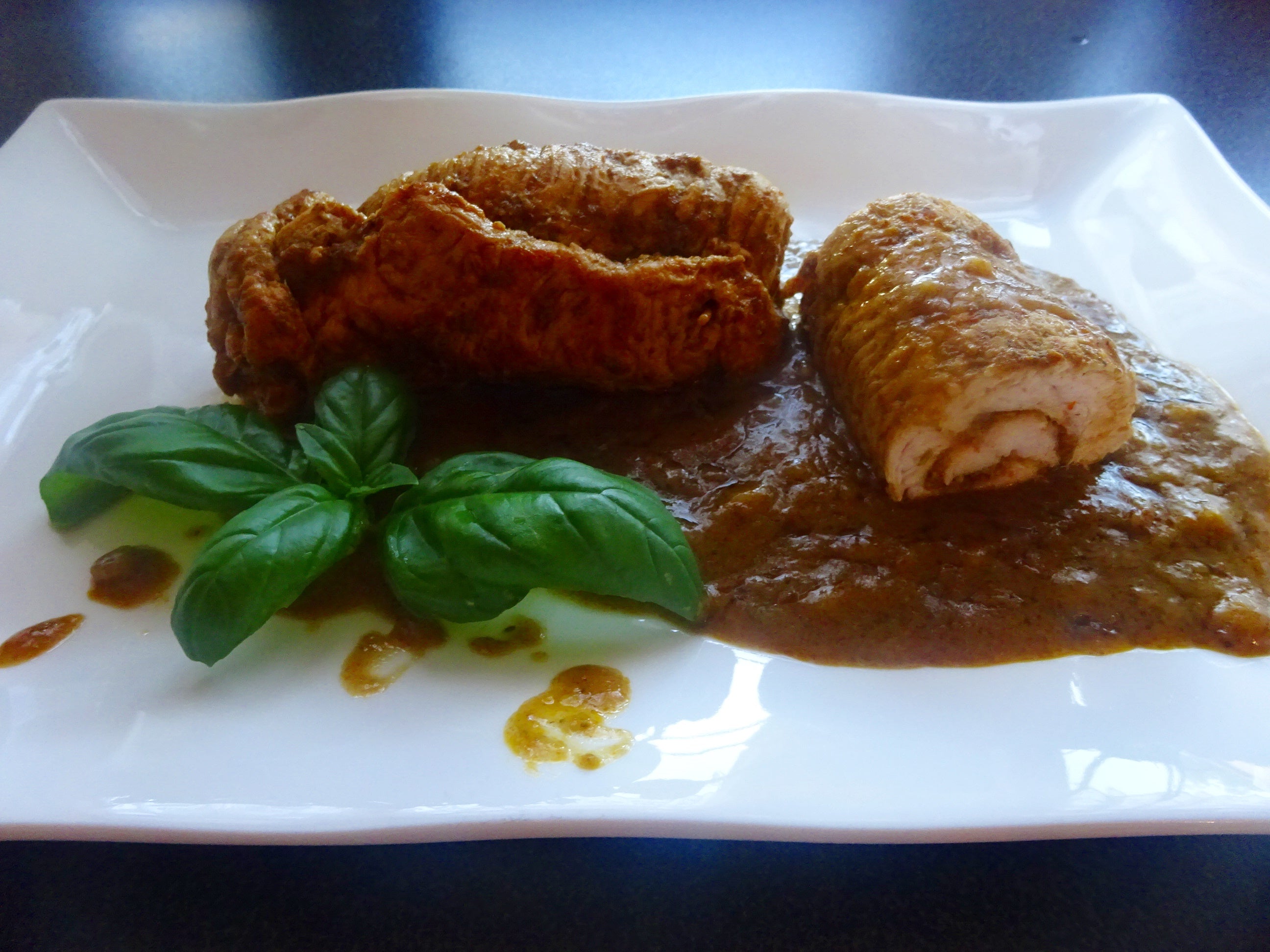 Truthahnroulade mit Pesto