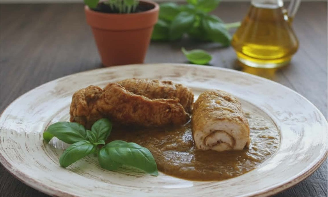 Truthahnroulade mit Pesto