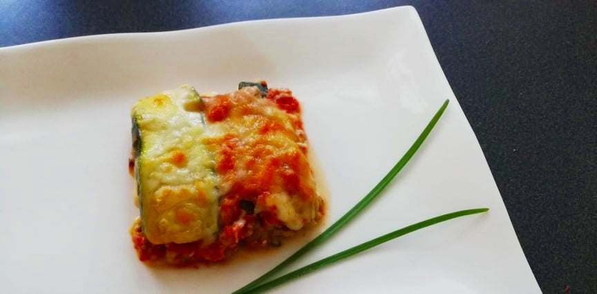 Zucchinigratin mit Fleisch & Mozzarella