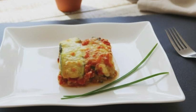 Zucchinigratin mit Fleisch & Mozzarella